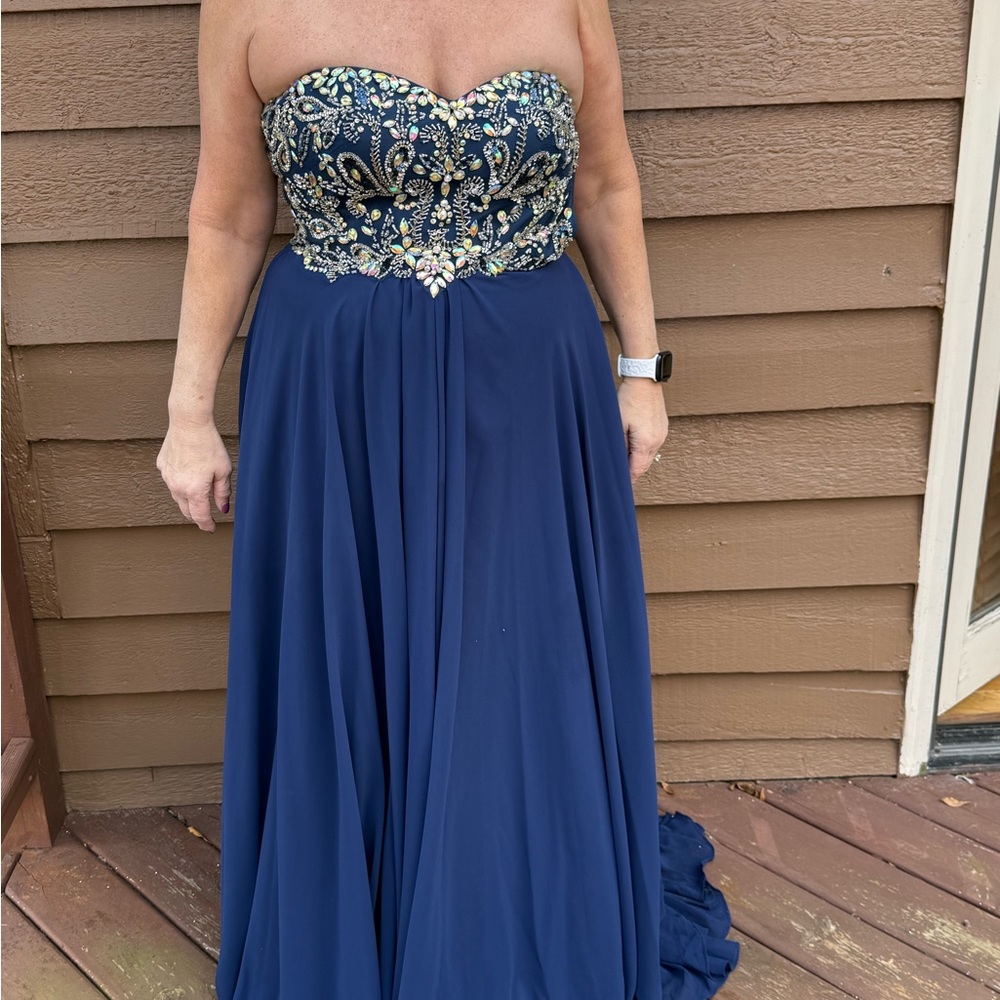 Navy Blue Prom Dress